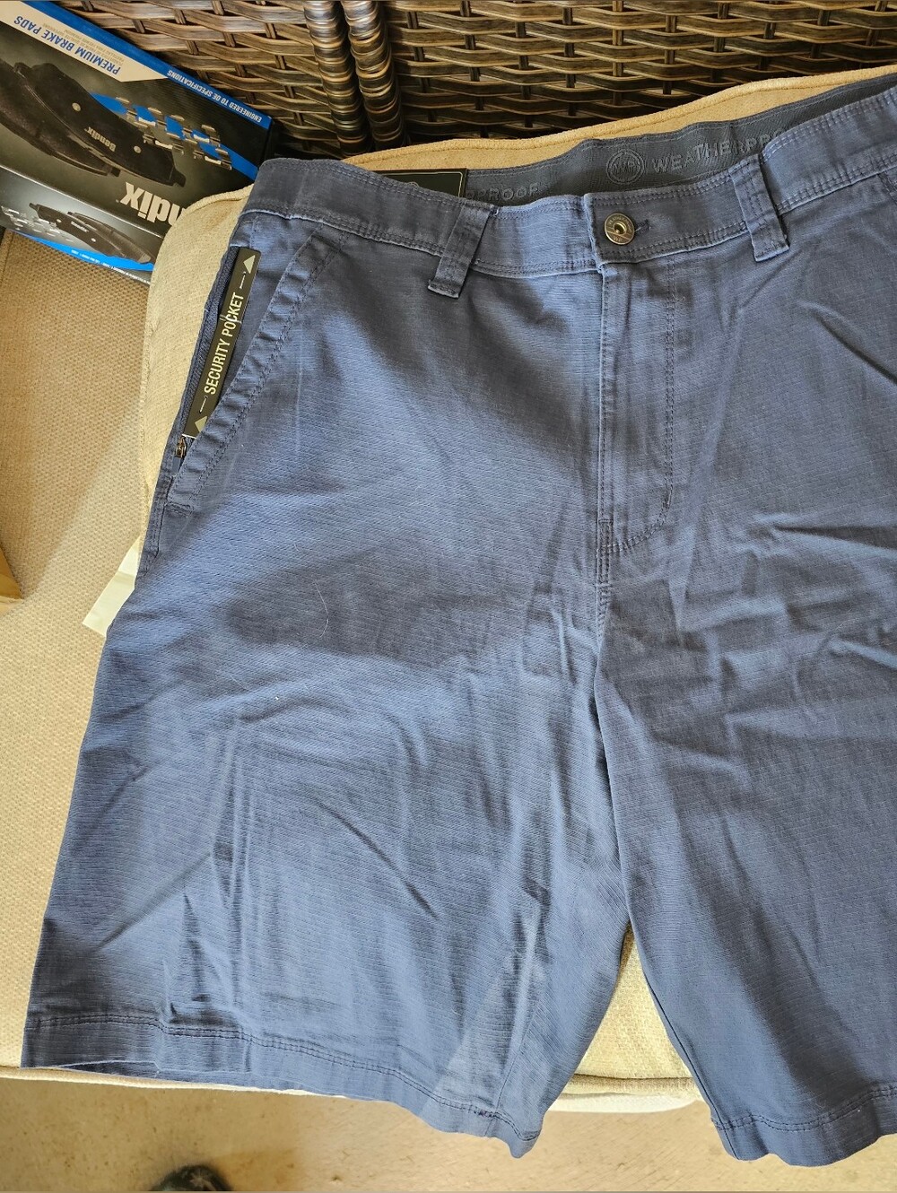 Weatherproof Navy Flat-Front Men's Shorts